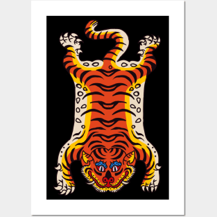 tiger rug Posters and Art